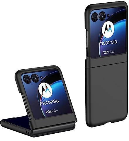Topme Coque de téléphone Hard Skin pour Motorola Moto Razr 40 Ultra 6.9, Manchon de Protection Antichoc en Polycarbonate - Le Noir