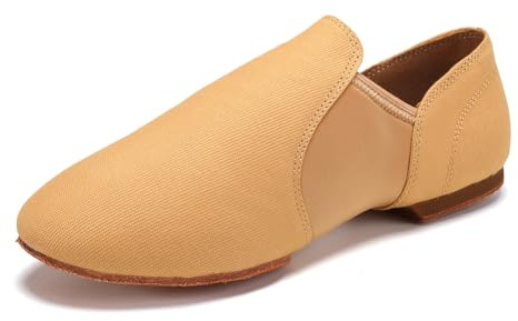 RUYBOZRY Chaussures de Danse Jazz Femme à Enfiler Toile Professionnelle Chaussures Danse Moderne Tango,Modèle RY-TLBJS