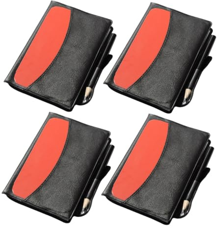 HANABASS 4 Set Carton Rouge Carte Jaune Portefeuille D'Avertissement D'Arbitre Cartes D'Arbitre De Football Accessoires D'Arbitre Portefeuille avec Carte D'Avertissement D'Arbitre