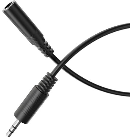 HDSupply Audio Kabel 3,5mm Stecker auf 3,5mm Buchse, schwarz, 1,50m
