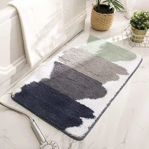WUMEIJIAJU Alfombra de baño de 40 x 60 cm, antideslizante, gruesa y absorbente, alfombra de baño para baño, bañera y ducha, decoración del hogar (cuatro escalones)