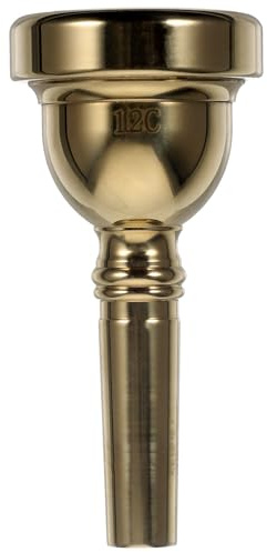 LIGIGWASH Boquilla y para Metal de Alto Dorado Simple Trombón Diseño Práctico Modelo 12c para Uso Diario y Profesional para Principiantes y Expertos