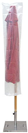 Ribiland 07350 - Housse de Parasol Droit - Transparente - 145 x 190 cm - Résistante aux UV
