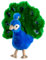 Carl Dick Pfau, Vogel, Plüschtier, Kuscheltier ca. 25cm hoch, Durchmesser Federkleid ca. 22cm 3055