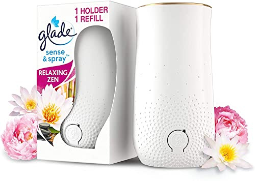 Glade Sense & Spray Air Freshener Holder and Refill, Motion Activated Automatic Odour Eliminator for Home, Relaxing Zen, 1 Holder + 18 ml Refill