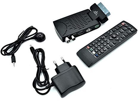 Generico Temps de Soudure numérique Terrestre HD Mini Dvb T2 USB HDMI Prise péritel 180° Télévision récepteur Noir