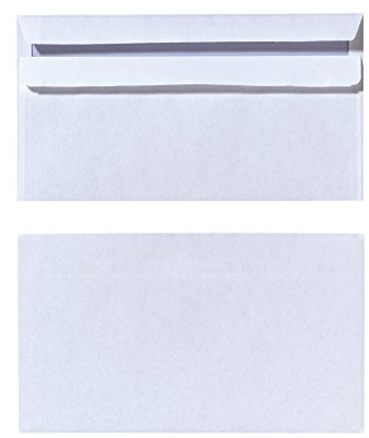 Herlitz 768853 Briefumschläge, DIN lang ohne Fenster, 25 Stück, weiß