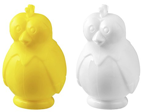 Fackelmann Eitrenner LADY GACKER, Eigelbtrenner aus Silikon, lustiger Eidottertrenner (Farbe: Weiß oder Gelb - nicht frei wählbar), Menge: 1 Stück