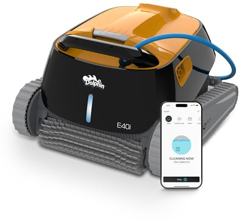 Dolphin E40i Automatischer Poolreiniger Poolroboter mit Kabel - Boden, Wasserlinie und Wandreinigung - Kontrolle mit app, Eingelassene Pools bis zu 12 m