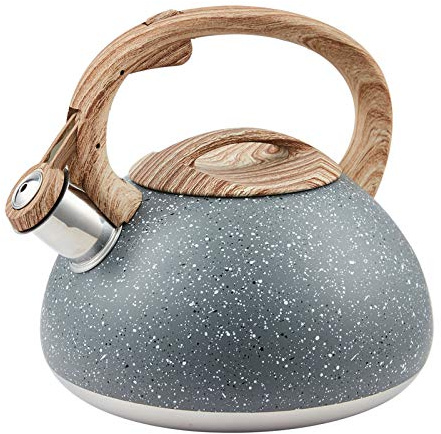 s-p Whistling Tea Kettle Stainless Steel Teapot,Teakettle for Stovetop Induction Stove Top,Fast Boiling Heat Water Tea Pot 2.2 Quart(Gray)