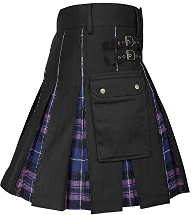 Kendo Kilt écossais couleur écossaise médiévale plissée tartan irlandais vintage jupe traditionnelle écossaise steampunk vêtements gothique fashion kendo kilt