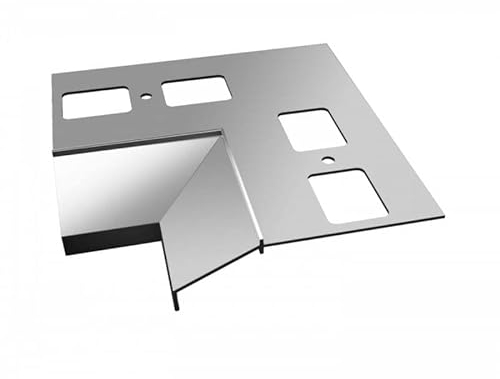 Renoplast® Aluminium Angle Intérieur 90° Pour Profilé D'égout K100 Gris | Finition de Terrasse | Sols Carrelés sur Mortier-colle | Systèmes D'évacuation D'eau Profilé Angulaire | Revêtement par Poudre