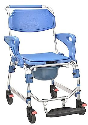 Ddasam Sedia wc per anziani disabili con rotelle rialzo per wc disabili comoda wc per anziani sedia con wc per anziani Sedia Multifunzione Anziani per Casa, Ospedale