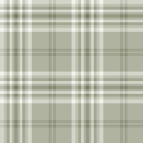Kelso Check Sage Green Wallpaper - Modern Contemporary Chequered Striped - Trendy Stylish Feature Wall