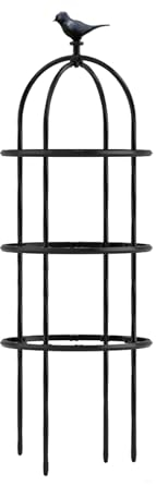 BEEGMA Rankhilfe Obelisk Pflanzenstütze Rankobelisk hoch 180/230/280/330cm für Reben,Blume, Rosen,Turm Obelisk Kletterturm (Color : Black, Size : H330x D50cm(10.8x1.6ft)), SYJSM