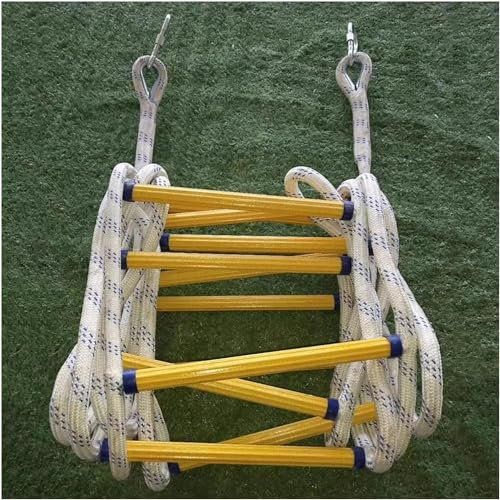 Fire Escape Ladder, Fire Escape Rope Ladder, Emergency Fire Ladder Non-Slip Escape Rope Ladder For Window And Balcony Reusable Fire Escape Ladder With Hook
