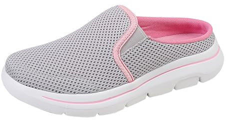 Slip On Tofflor för damer, lätta tofflor, ventilerande trädgårdsskor, utomhus, inomhus, pantoletter, Mules, halkfria strandtofflor, mjuk sula, promenadskor, ortopediska platåsandaler