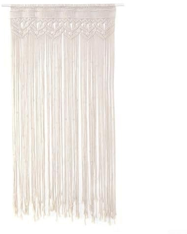 Sisinkal Tenda da porta in macramè in cotone intrecciato, arazzo da parete, fatto a mano, bohémien, da appendere alla finestra, divisorio, decorazione per la casa o per matrimoni, 95 x 180 cm (95 x