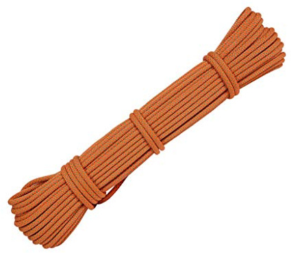 WOTZOV Corde de sécurité Multicolore 6 mm, Corde d'évacuation d'urgence Incendie, Corde de sécurité multifonctionnelle pour l'escalade, Le Camping, la randonnée, la Navigation d,Orange 20m