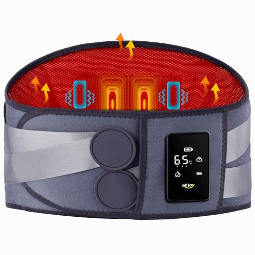 ALLJOY 170CM Wärmegürtel Rücken Heizkissen Kabellos Massagegerät 5000mAh