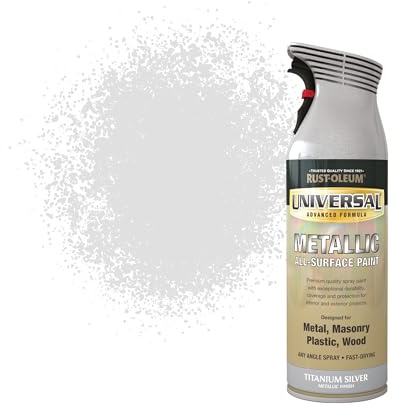 Rust-Oleum 400ml Universal Metallic Spray Paint - Titanium Silver