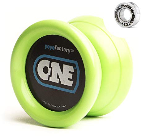 YoyoFactory ONE Yo-Yo - GRÜN (Vom Anfänger Zum Profi, Moderne Leistung YoYo, Metall Kugellager, Schnur und Anleitung Enthalten)