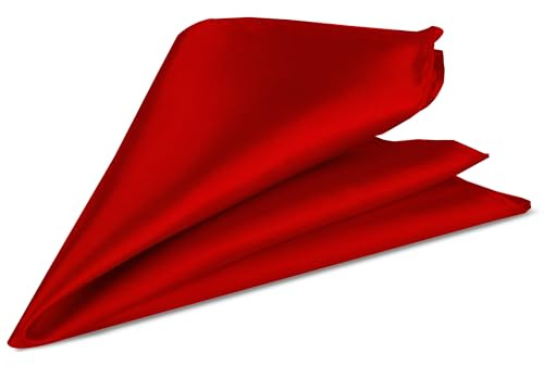 Trimming Shop Men's Pocket Square Plain Suit Handkerchief | 23cm x 23cm Satin Polyester Solid Colour Pocket Square For Weddings, Proms, Business Wear, Formal Events, & Celebrations