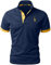 GNRSPTY Mens Short Sleeve Polo Shirts Classic Giraffe Embroidery Tennis T-Shirt,Blue 1,M