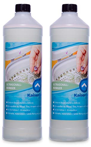 KaiserRein Ultraschallreiniger Konzentrat flüssig 2x1 L Ultraschall Reinigungsmittel Reiniger für Ultraschallgerät zur Profi Reinigung von Schmuck, Brillen