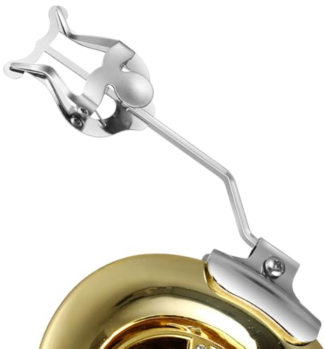 Trumpet Trombone Sheet Music Clip Trumpeter Lyre Sheet Music Clamp-on Holder (Silver)
