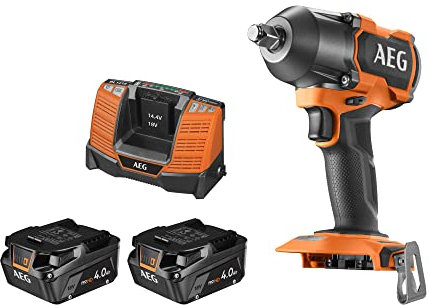 AEG BSS18MTF12BL-402C Avvitatore ad Impulsi Brushless 18V a Media Coppia, Senza Batteria, Attacco 1/2˝ Quadro, 180mm di Lunghezza, 4 Modalità di Utilizzo (inclusa Auto), Fino a 785Nm di Coppia