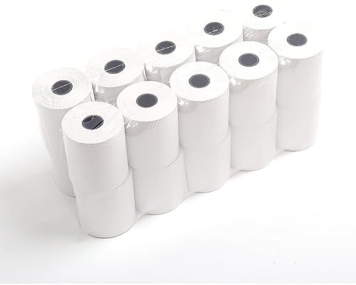 20 Rotoli Cassa 57x18 Termica Fiscale, Confezione da 20 Rotoli Registratore Cassa 57x18 OMOLOGATI per Registratore di Cassa Fiscale, Rotolini Cassa Carta Termica 57mm, Rotoli Scontrini Fiscali