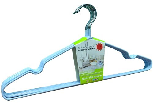 Naunna 8 grucce in metallo con rivestimento in gomma [antiscivolo] salvaspazio grucce in filo resistente in colori pastello, organizzatore di vestiti, abiti, magliette, camicie, giacche (lilla)