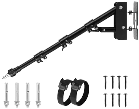 Selens Dreieck Wandmontage Auslegerarm 47-100 cm, Triangel Boom Arm 180° Flexible Rotation Kamera Wall Mount Galgen für Fotografie Fotostudio Ringlicht Softbox Regenschirm Monolight Blitzlicht