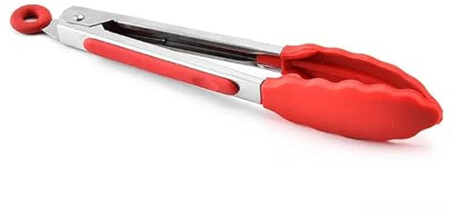 VIER - Pinza in silicone (100%) lunga 23 cm, per servire pasta, insalate, carni alla griglia, frutta o verdura. Senza elementi tossici BPA o PFOA