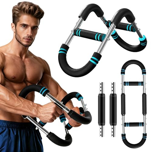 Twister Arm Trainer, U-VKK allenatore per braccia regolabile su 5 livelli e allenatore per petto (30-50kg) , per l'allenamento Muscolare di Spalle e avambracci Portatile attrezzi palestra casa