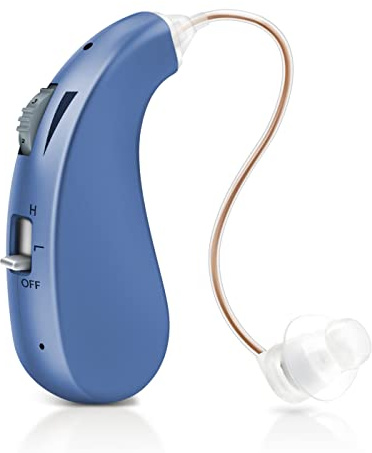 Britzgo Appareil audio Clear Sound-1206, puce numérique, adapté à toutes les oreilles, longue durée de vie de la batterie, manuel en français inclus, réduction intelligente du bruit (bleu)