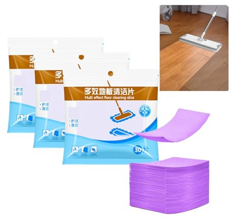 90 st mångsidiga upplösbara golvrengöringsblad, multisurface golvrenare surfplatta, vattenlösliga rengöringstabletter för allmänt ändamål, hushållsgolvrengöring, kompatibel med alla mopptyper (5)