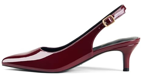 GENSHUO stiletto högklackade, 12 cm/4,72 tum dam pumps party high heels sexig basic skor dam slutna aftonskor lack/mocka, 35EU-40 EU | dampumpar: 10 cm stilettklack, spetsig tå, patentläder, slip-on stängning, vadderad innersula, för kontorsfest bröllop