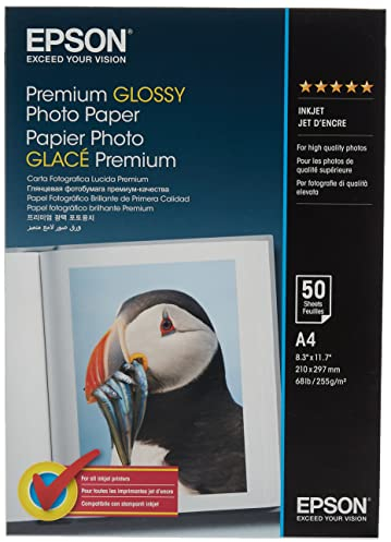 Epson C13S041624 Premium glossy photo paper 225g/m2 A4 50 Blatt(1 Pack)