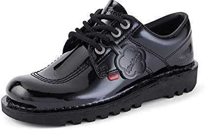 Kickers Women's Kick Lo Shoes | Extra Comfort For Your Feet | Added Durability, Black Patent, 8 UK