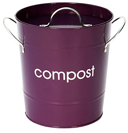 Premier Housewares - Cubo para compost, color púrpura