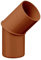 INEFA Regenrohrbogen 45 Grad für Fallrohr, PVC DN50 / 50mm Braun Verbindungsstück Dachrinnenzubehör, einfache Steckmontage, Made in Germany