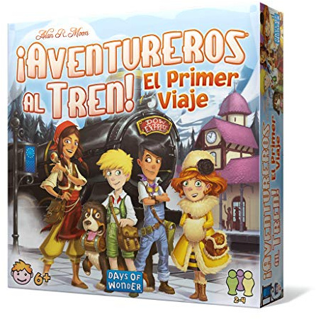 Asmodee ¡Aventureros al Tren! El Primer Viaje, Juego de Trenes Fácil y Divertido para Jóvenes Exploradores, A Partir de 6 Años, De 2 a 4 Jugadores, 15-30 Minutos por Partida, Español