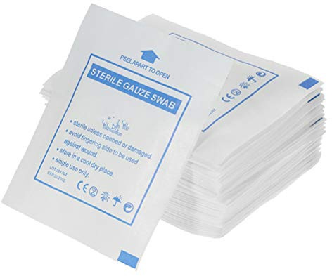 30pcs 5x5 Disposable Gauze Swabs Bleeding Stop Sterile Gauzes Absorbent Cotton Gauzes Pads Individual Package Wound Care Dressing Supplies