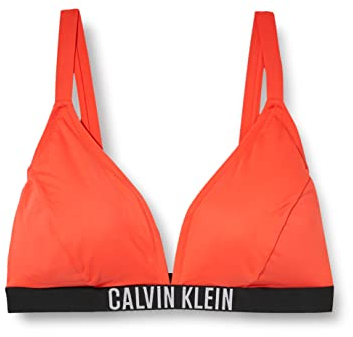 Calvin Klein Damen Triangel Bikini Oberteil ohne Bügel, Orange (Bright Vermillion), L