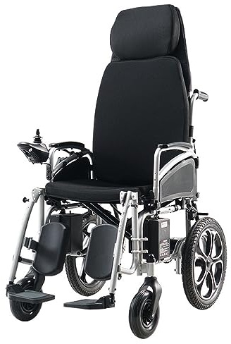 Sedia a rotelle elettrica con schienale alto, reclinabile, completamente automatica intelligente, pieghevole elettrica, freno elettromagnetico, adatta per veicoli elettrici a quattro ruote anziani