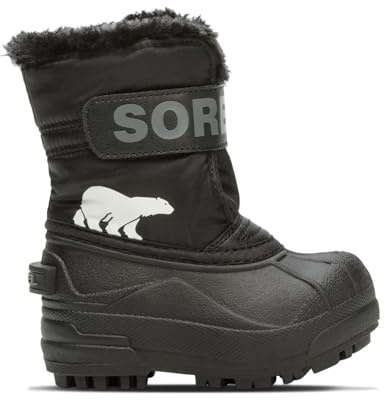 Sorel Youth Unisex Toddler Snow Commander Boot, Black, Charcoal, 3 UK