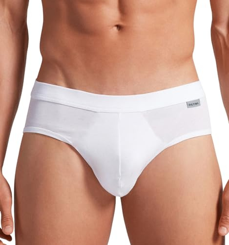 Slip Uomo Cotone Elasticizzato (Pacco da 3) Bielastico Mutande Uomo Cotone Intimo Mutande Uomo Colorate alla Moda Bianchi Neri Grigio AU424 (L, 3 Bianchi)