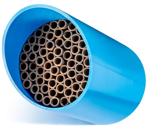 Rivajam Color Splash Mason Bee House - Vibrant & Strong Waterproof Bee Hotel & Insect Habitat - Mason Bee Tubes Filled Bee Houses for The Garden - Pollinator House Bug Hotel Gardening Gifts
